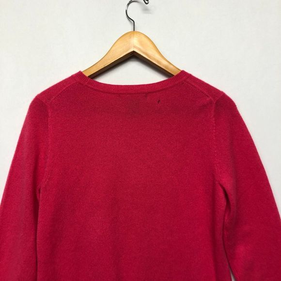 Tahari Women 100% 2-Ply Cashmere Sweater Size Medium Hot Pink M113 -21 - Picture 15 of 16